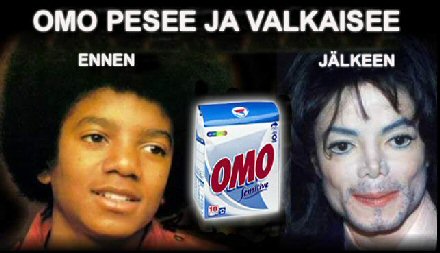 Omo pesee ja valkaisee